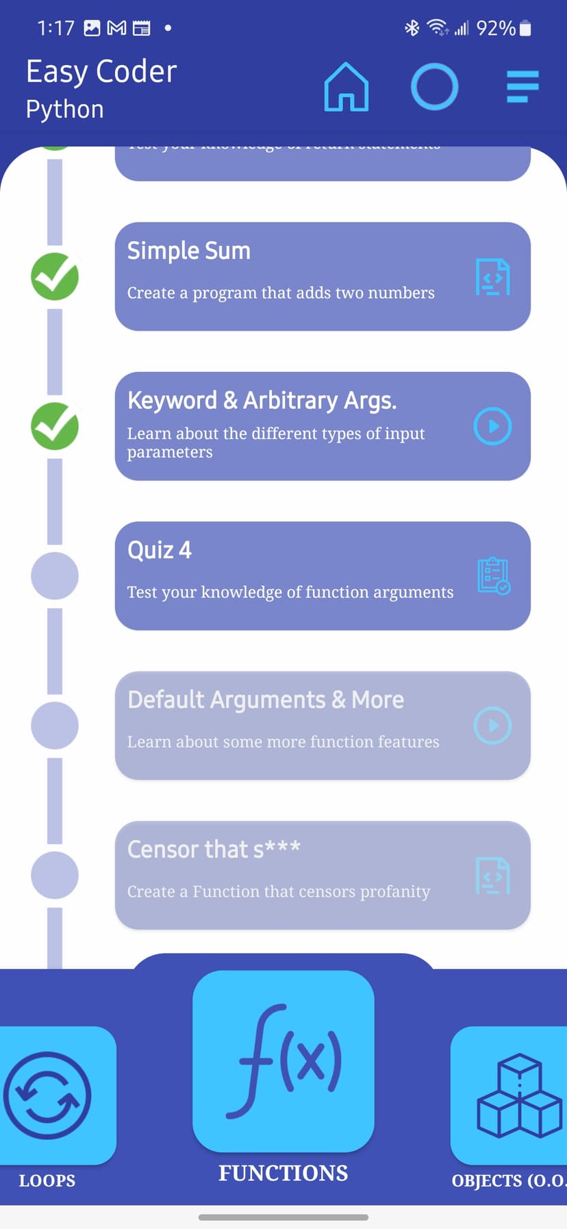Python lesson list