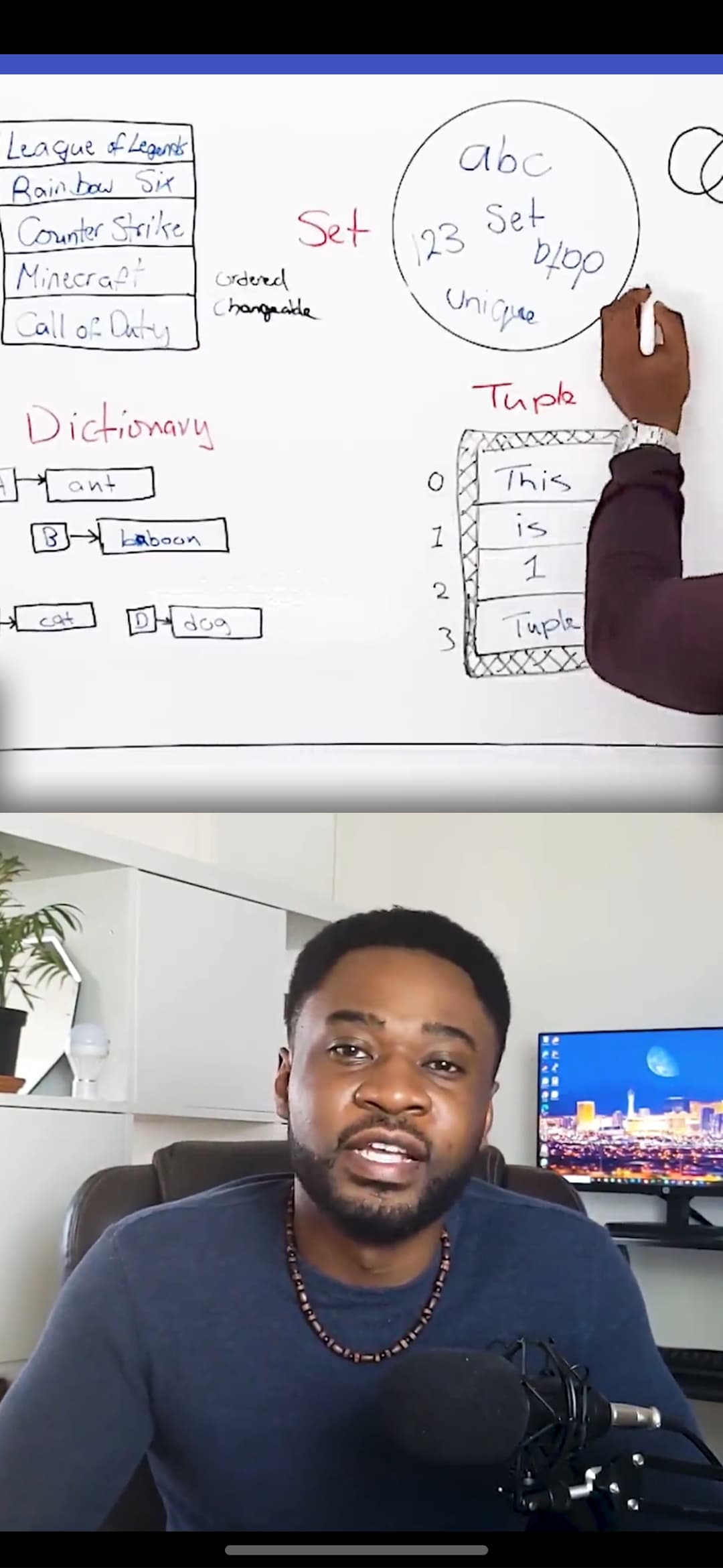 Albert recording an Easy Coder lesson